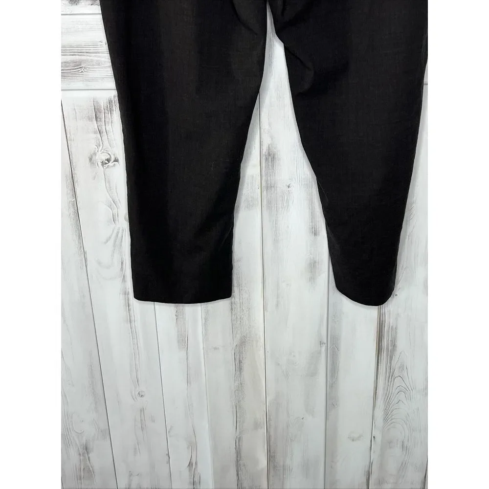 BANANA REPUBLIC BLACK ATHLETIC TAPERED MARZOTTO WOOL DRAWSTRING BEACH‎ PANTS XL